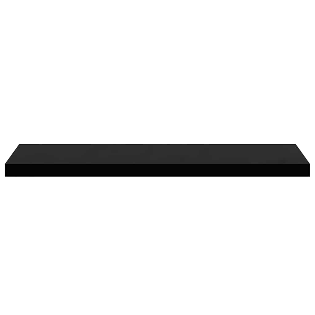 Scaffali a Parete 2 pz Nero Lucido 90x23,5x3,8 cm in MDF | homemem39