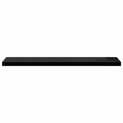 Scaffali a Parete 4 pz Nero Lucido 120x23,5x3,8 cm in MDF | homemem39