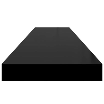 Scaffali a Parete 4 pz Nero Lucido 120x23,5x3,8 cm in MDF | homemem39