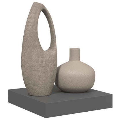 Scaffale a Parete Grigio Lucido 23x23,5x3,8 cm in MDF | homemem39