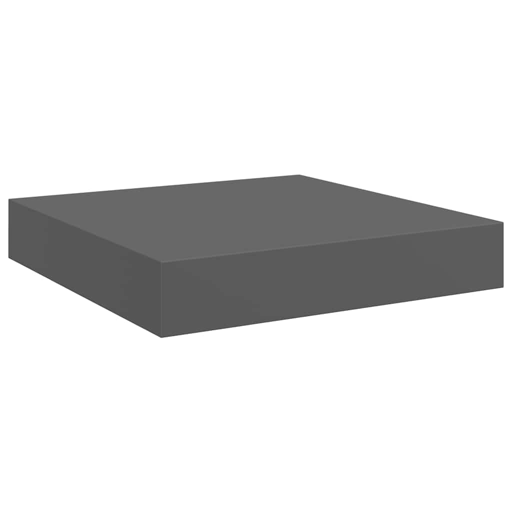 Scaffali a Parete 4 pz Grigio Lucido 23x23,5x3,8 cm in MDF | homemem39