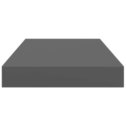 Scaffali a Parete 2 pz Grigio Lucido 40x23,5x3,8 cm in MDF | homemem39
