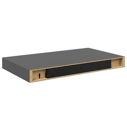 Scaffali a Parete 2 pz Grigio Lucido 40x23,5x3,8 cm in MDF | homemem39