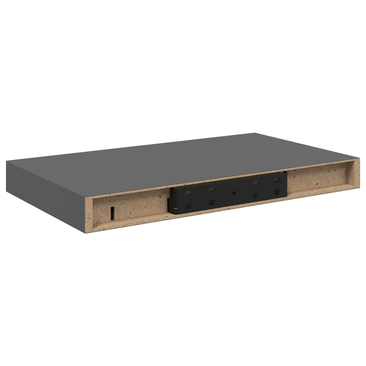 Scaffali a Parete 4 pz Grigio Lucido 40x23,5x3,8 cm in MDF