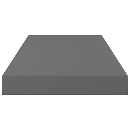 Scaffale a Parete Grigio Lucido 50x23x3,8 cm in MDF