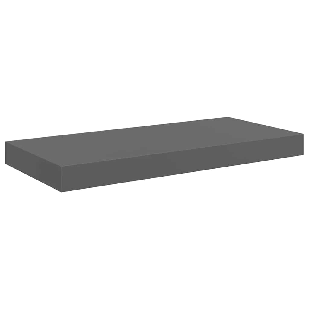 Scaffali a Parete 4 pz Grigio Lucido 50x23,5x3,8 cm in MDF | homemem39