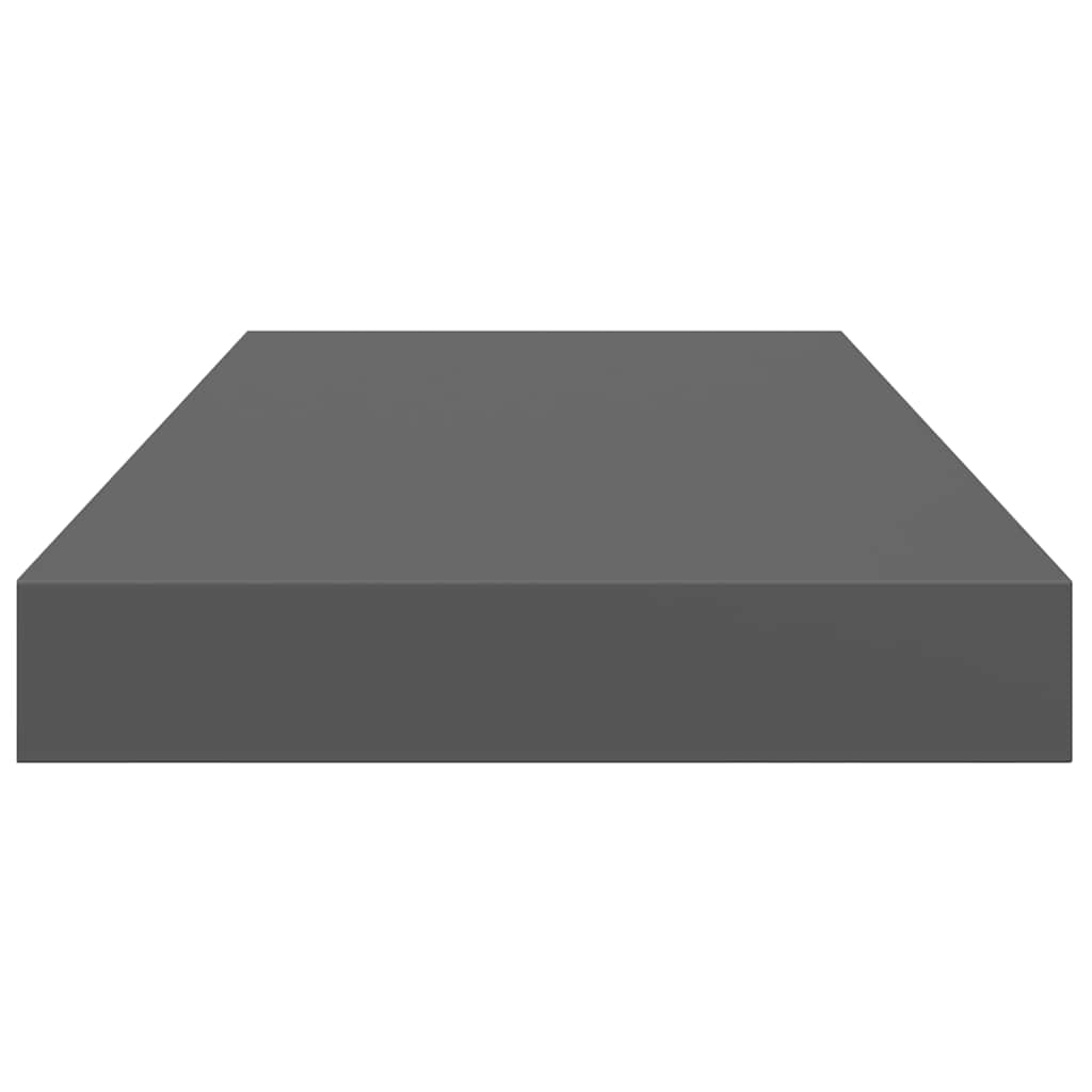 Scaffali a Parete 4 pz Grigio Lucido 50x23,5x3,8 cm in MDF