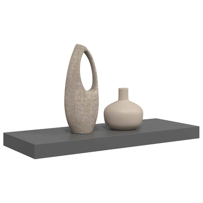 Scaffale a Parete Grigio Lucido 60x23,5x3,8 cm in MDF | homemem39