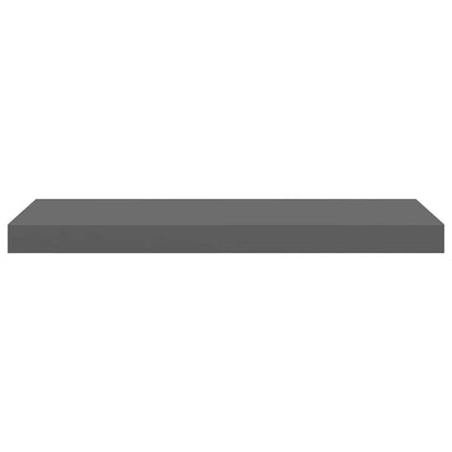 Scaffale a Parete Grigio Lucido 60x23,5x3,8 cm in MDF | homemem39