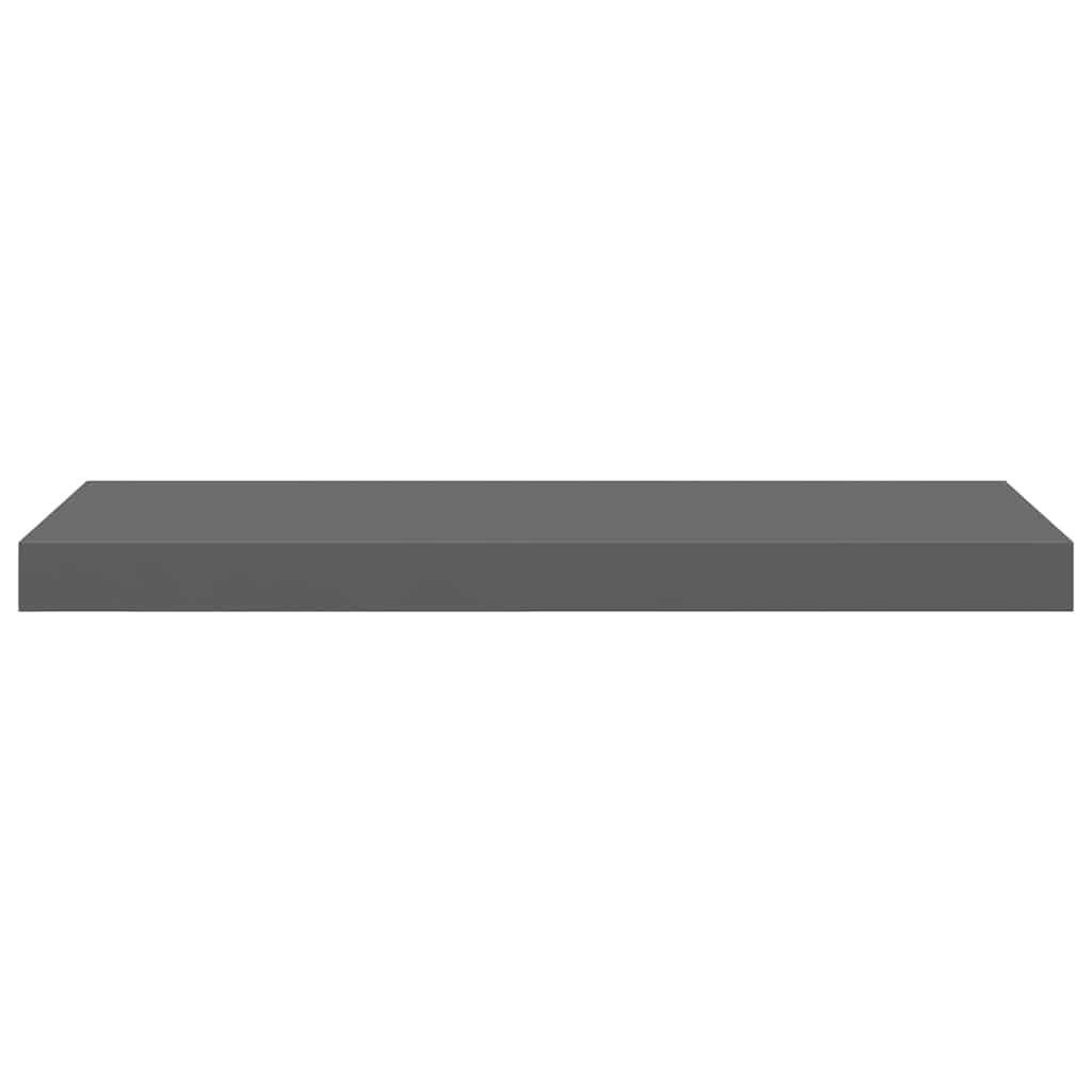 Scaffali a Parete 2 pz Grigio Lucido 60x23,5x3,8 cm in MDF | homemem39