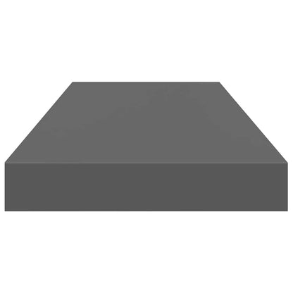 Scaffali a Parete 2 pz Grigio Lucido 60x23,5x3,8 cm in MDF | homemem39