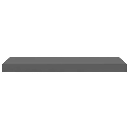Scaffali a Parete 4 pz Grigio Lucido 60x23,5x3,8 cm in MDF