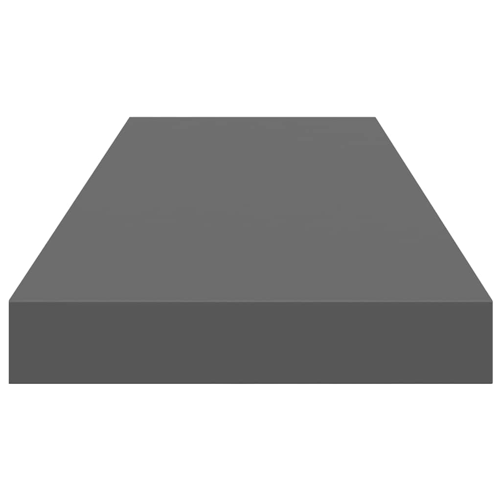 Scaffale a Parete Grigio Lucido 80x23,5x3,8 cm in MDF | homemem39