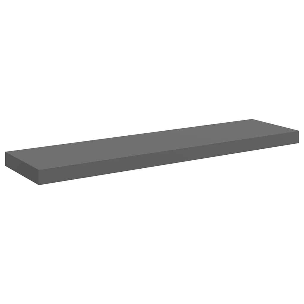 Scaffale a Parete Grigio Lucido 90x23,5x3,8 cm in MDF | homemem39
