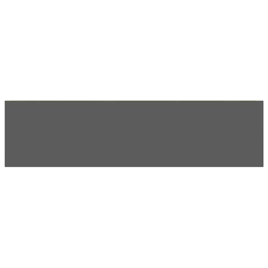 Scaffali a Parete 2 pz Grigio Lucido 90x23,5x3,8 cm in MDF | homemem39