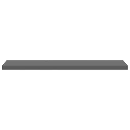 Scaffali a Parete 4 pz Grigio Lucido 120x23,5x3,8 cm in MDF | homemem39