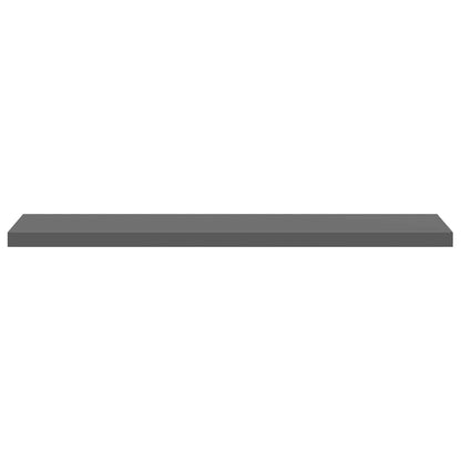 Scaffali a Parete 4 pz Grigio Lucido 120x23,5x3,8 cm in MDF