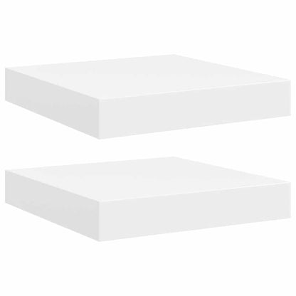Scaffali a Parete 2 pz Bianchi 23x23,5x3,8 cm in MDF | homemem39