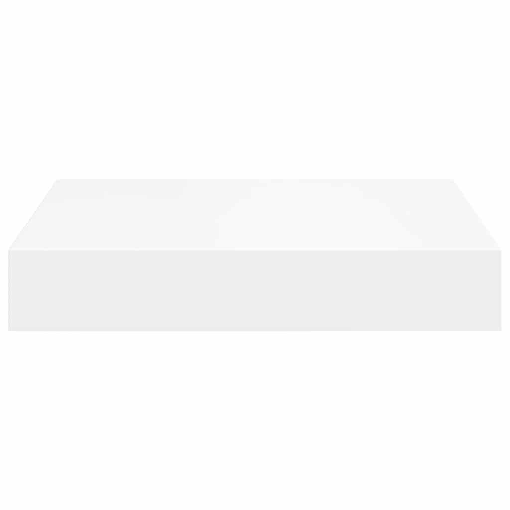 Scaffali a Parete 2 pz Bianchi 23x23,5x3,8 cm in MDF