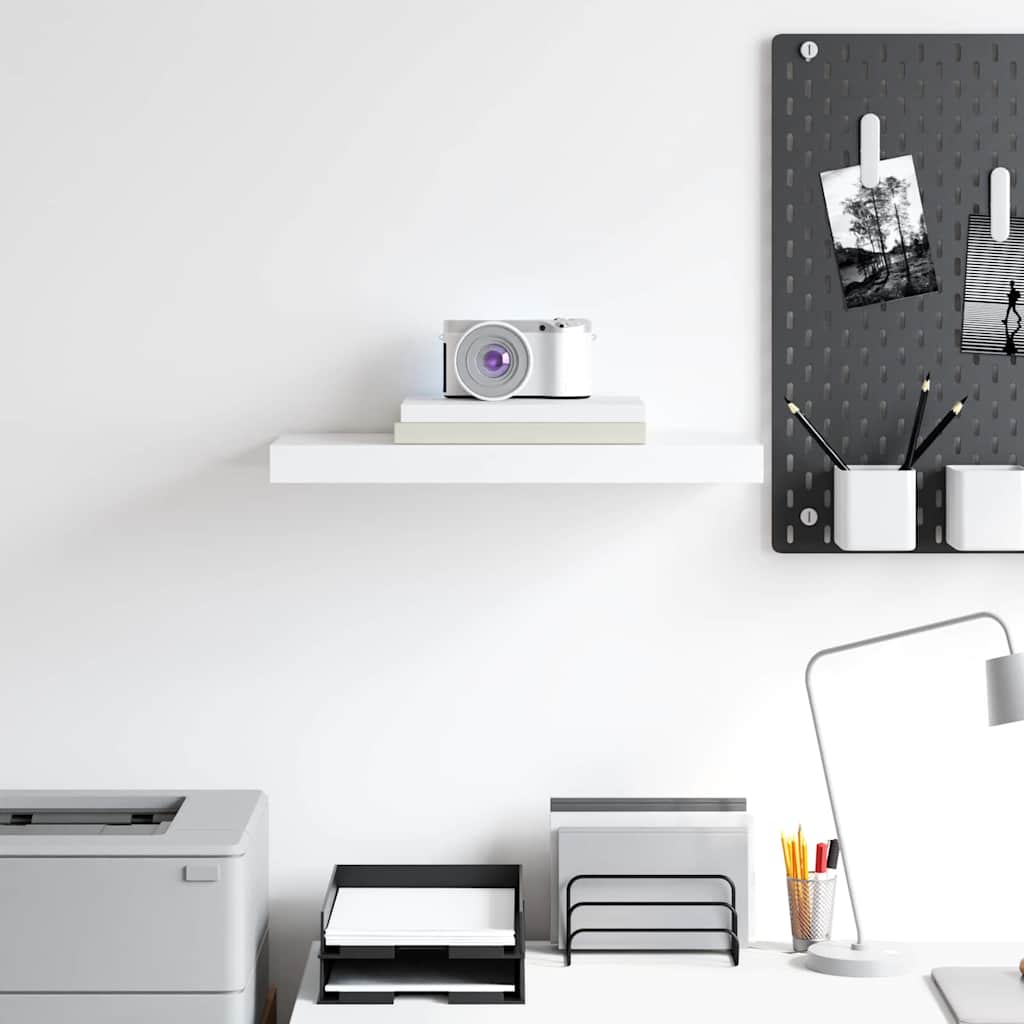 Scaffale a Parete Bianco 50x23,5x3,8 cm in MDF | homemem39