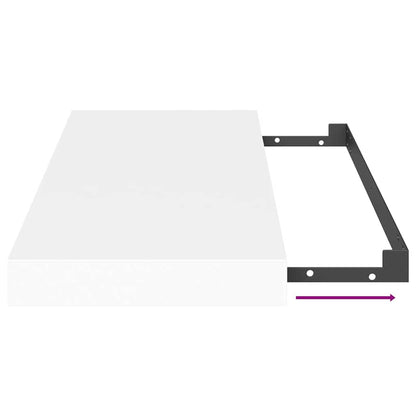 Scaffale a Parete Bianco 50x23,5x3,8 cm in MDF | homemem39