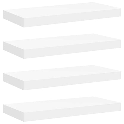 Scaffali a Parete 4 pz Bianchi 50x23,5x3,8 cm in MDF | homemem39