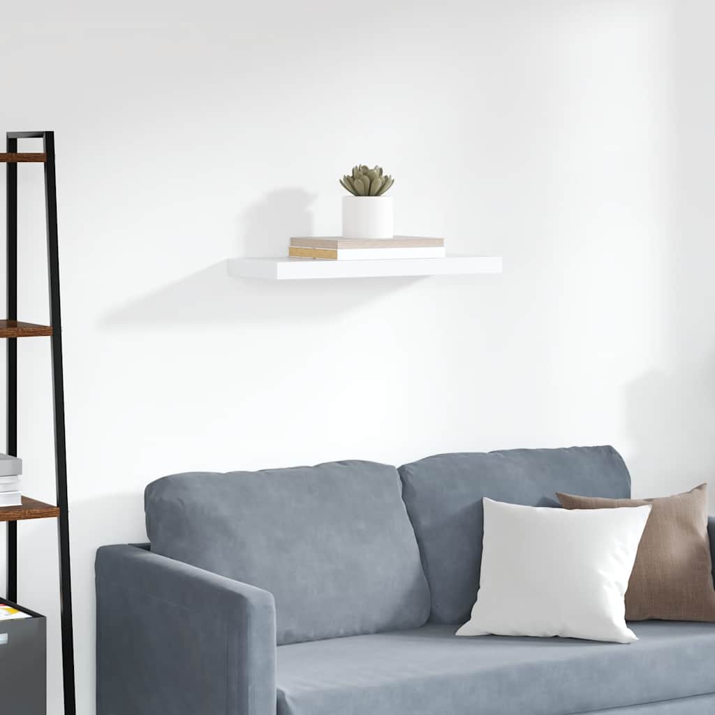 Scaffale a Parete Bianco 60x23,5x3,8 cm in MDF | homemem39