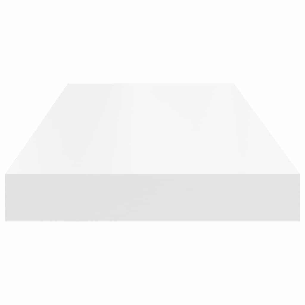 Scaffali a Parete 2 pz Bianchi 60x23,5x3,8 cm in MDF