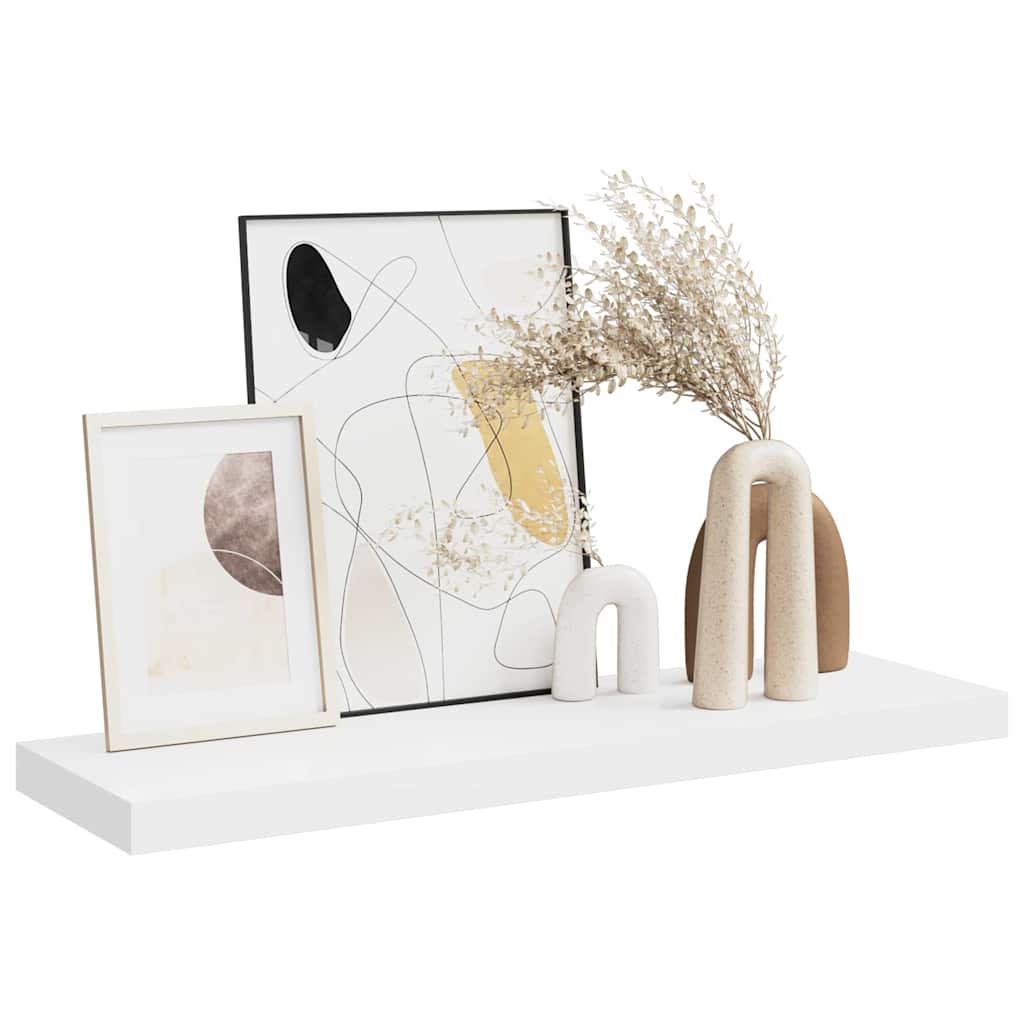 Scaffale a Parete Bianco 80x23,5x3,8 cm in MDF | homemem39