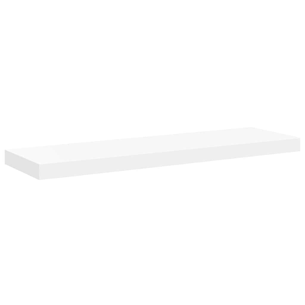 Scaffali a Parete 2 pz Bianchi 80x23,5x3,8 cm in MDF | homemem39