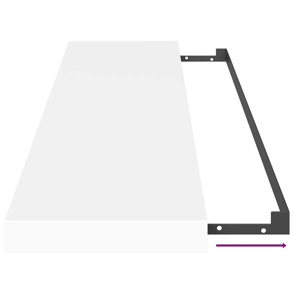 Scaffale a Parete Bianco 90x23,5x3,8 cm in MDF | homemem39