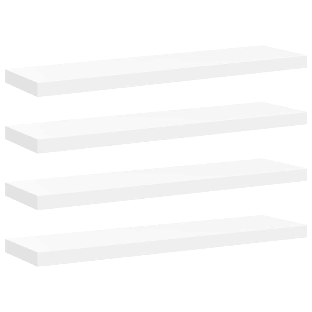 Scaffali a Parete 4 pz Bianchi 90x23,5x3,8 cm in MDF | homemem39