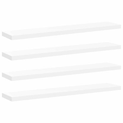 Scaffali a Parete 4 pz Bianchi 120x23,5x3,8 cm in MDF | homemem39