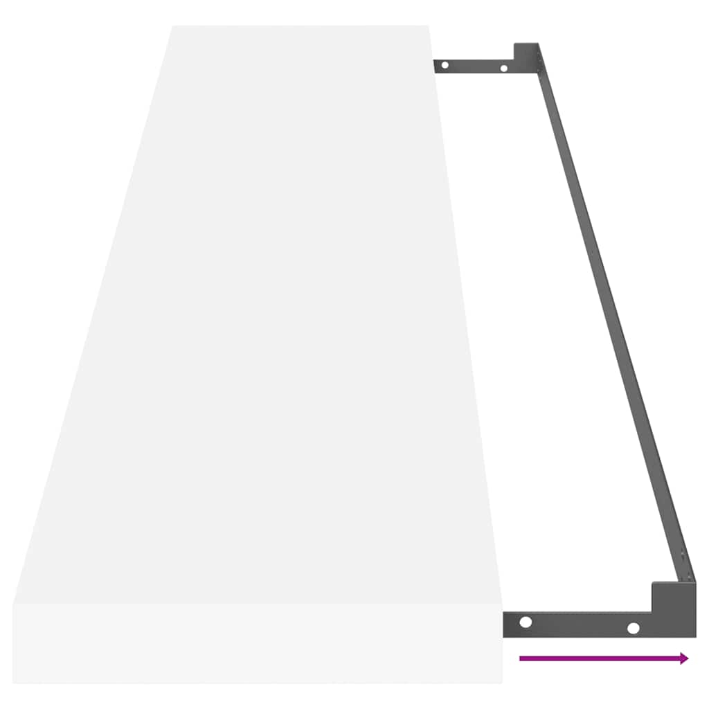 Scaffali a Parete 4 pz Bianchi 120x23,5x3,8 cm in MDF - homemem39
