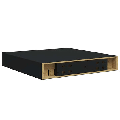 Scaffali a Parete 2 pz Neri 23x23,5x3,8 cm in MDF | homemem39