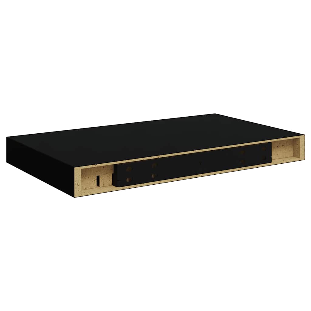 Scaffali a Parete 2 pz Neri 40x23,5x3,8 cm in MDF | homemem39