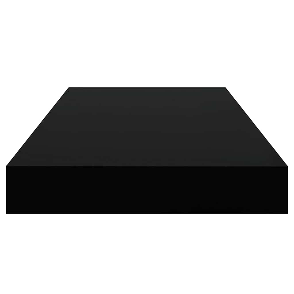 Scaffale a Parete Nero 50x23,5x3,8 cm in MDF | homemem39