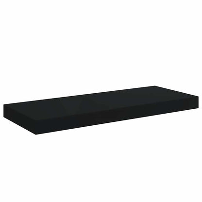 Scaffale a Parete Nero 60x23,5x3,8 cm in MDF