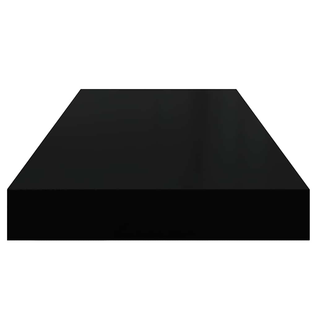 Scaffale a Parete Nero 60x23,5x3,8 cm in MDF