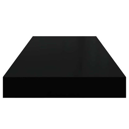Scaffale a Parete Nero 60x23,5x3,8 cm in MDF