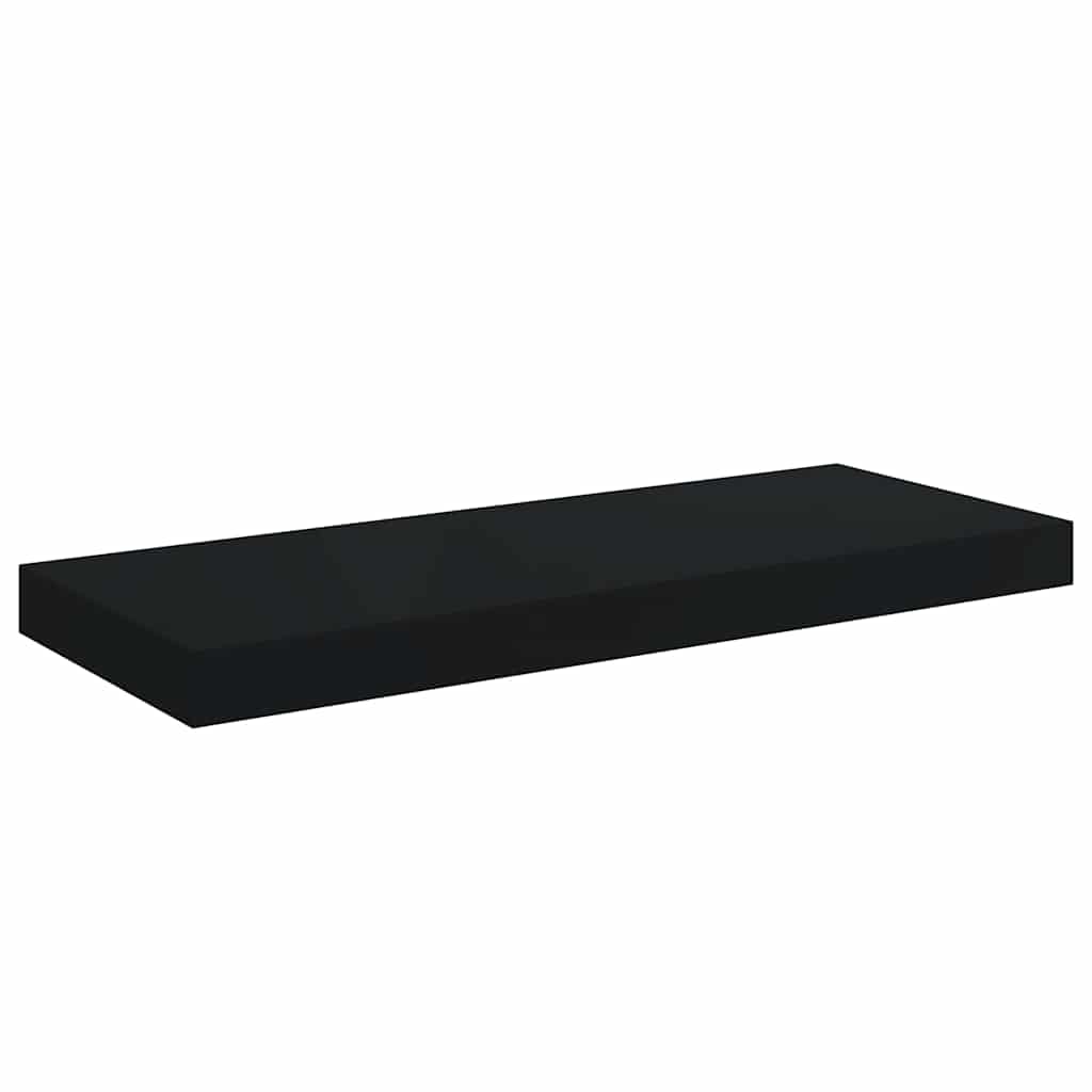 Scaffali a Parete 2 pz Neri 60x23,5x3,8 cm in MDF