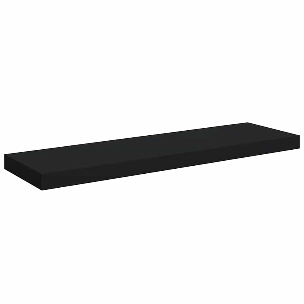 Scaffale a Parete Nero 80x23,5x3,8 cm in MDF | homemem39