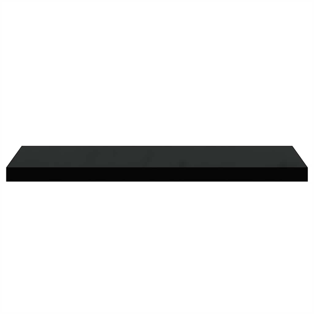 Scaffali a Parete 2 pz Neri 80x23,5x3,8 cm in MDF | homemem39