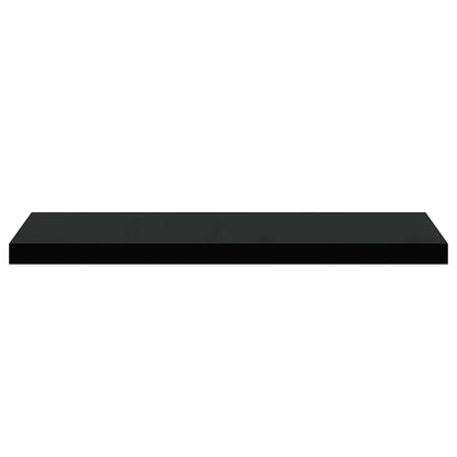Scaffali a Parete 2 pz Neri 80x23,5x3,8 cm in MDF | homemem39