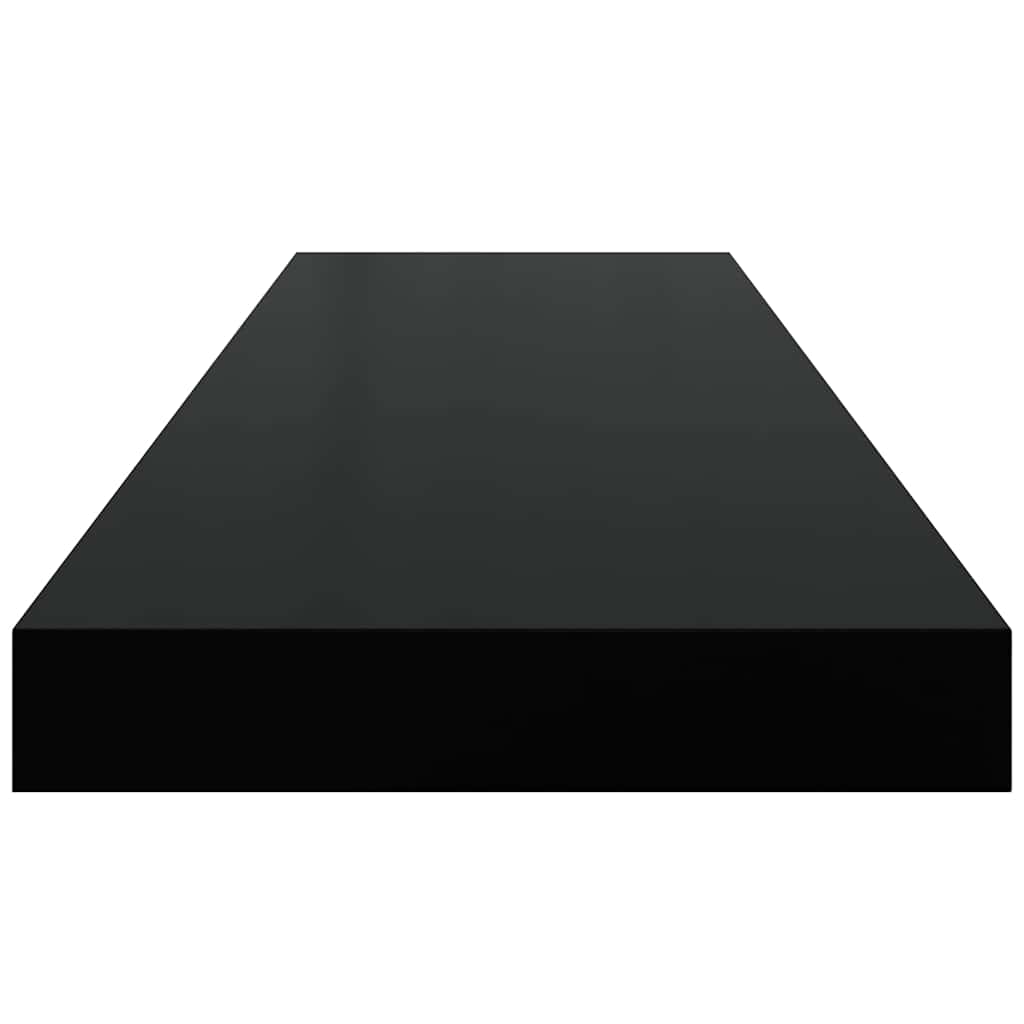 Scaffali a Parete 2 pz Neri 80x23,5x3,8 cm in MDF | homemem39