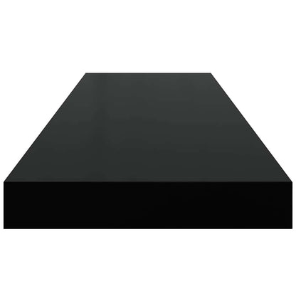 Scaffali a Parete 2 pz Neri 80x23,5x3,8 cm in MDF | homemem39