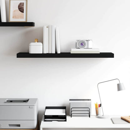 Scaffale a Parete Nero 90x23,5x3,8 cm in MDF | homemem39