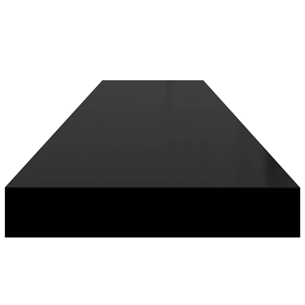 Scaffali a Parete 2 pz Neri 120x23,5x3,8 cm in MDF | homemem39