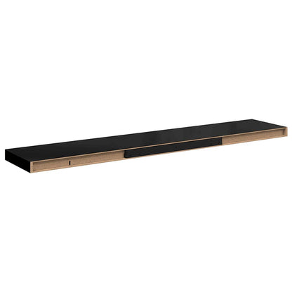 Scaffali a Parete 2 pz Neri 120x23,5x3,8 cm in MDF | homemem39