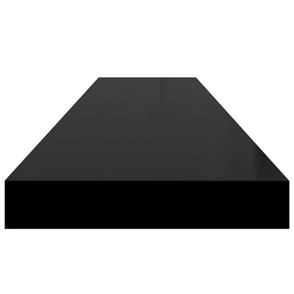Scaffali a Parete 4 pz Neri 120x23,5x3,8 cm in MDF | homemem39